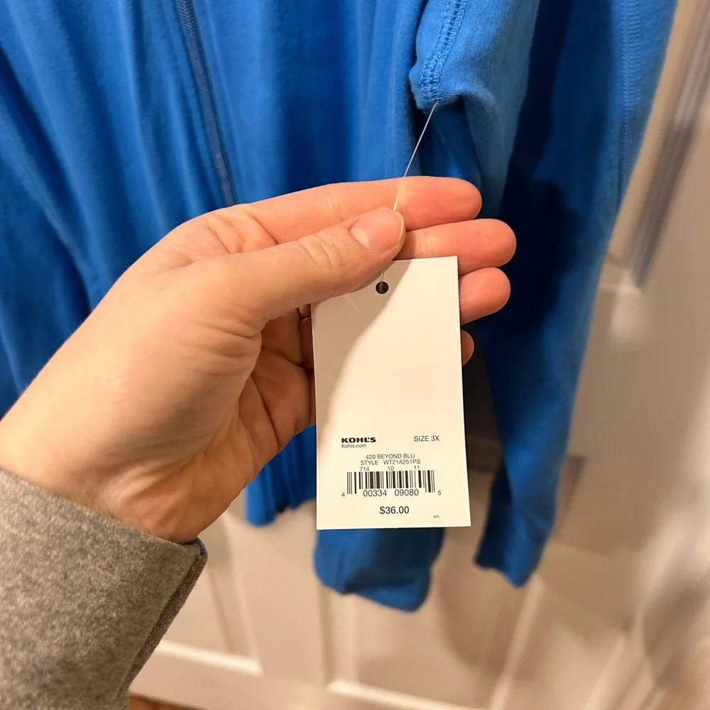 Tek Gear Essential Blue Hoodie - Picture 3 of 4